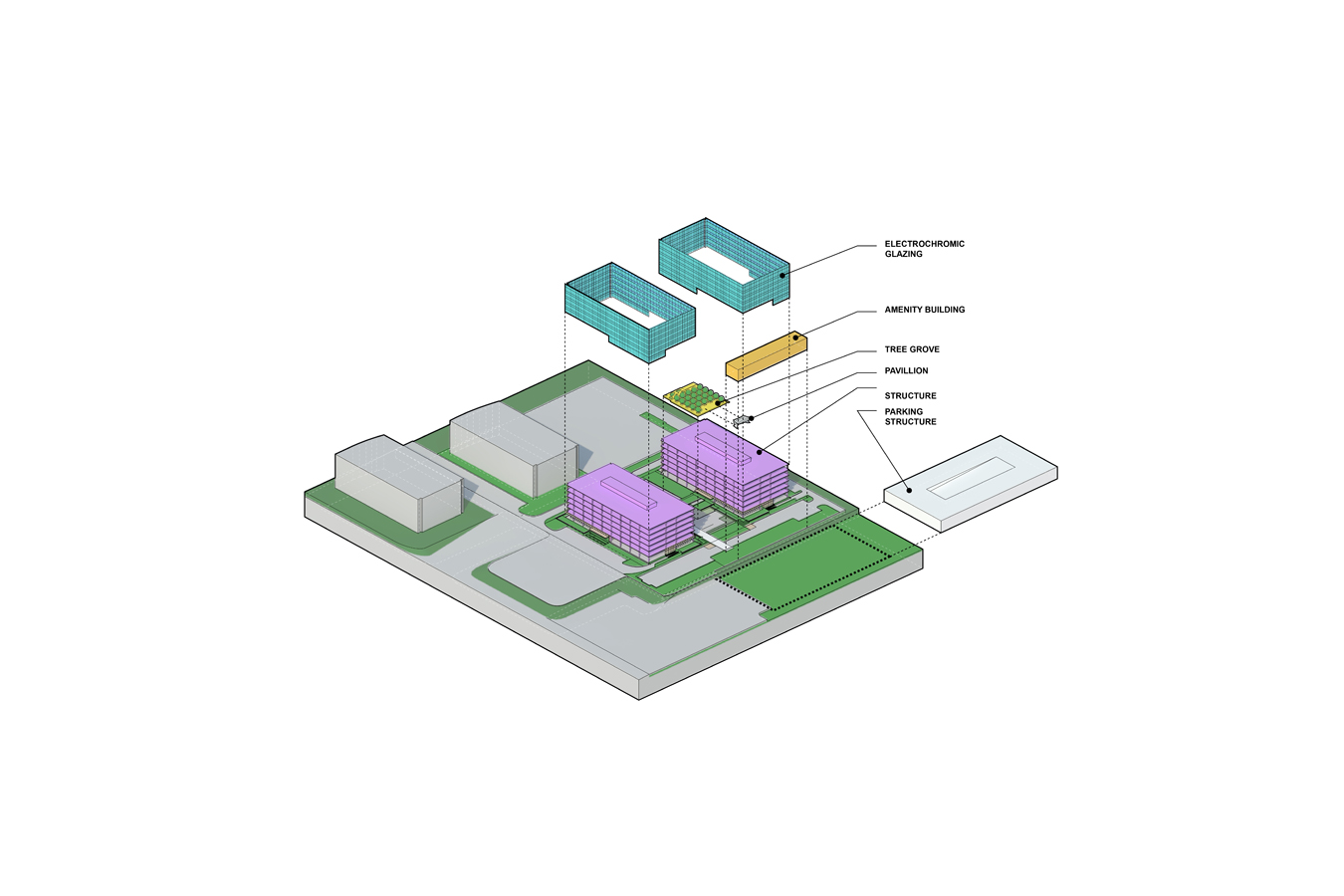 Large Architecture Exploded Axon